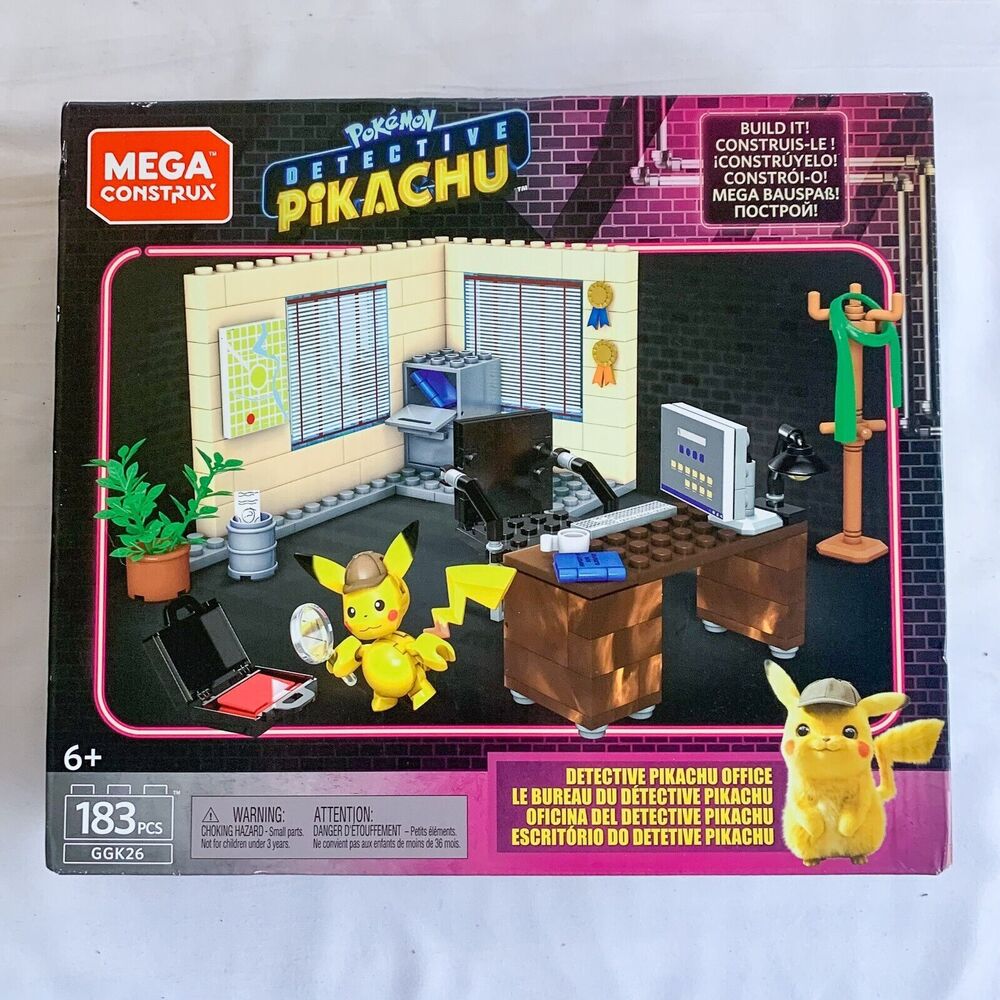 Mega Construx Pokemon Detective Pikachu Office Building Set Sealed NIB